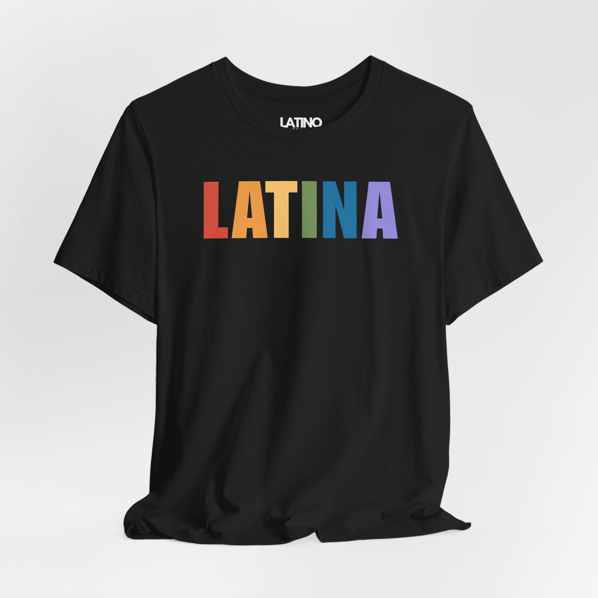 Close Up LGBTQ+ LATINA Pride tee uses a pastel rainbow palette for a clean, elevated take on orgullo. Latino In Da House