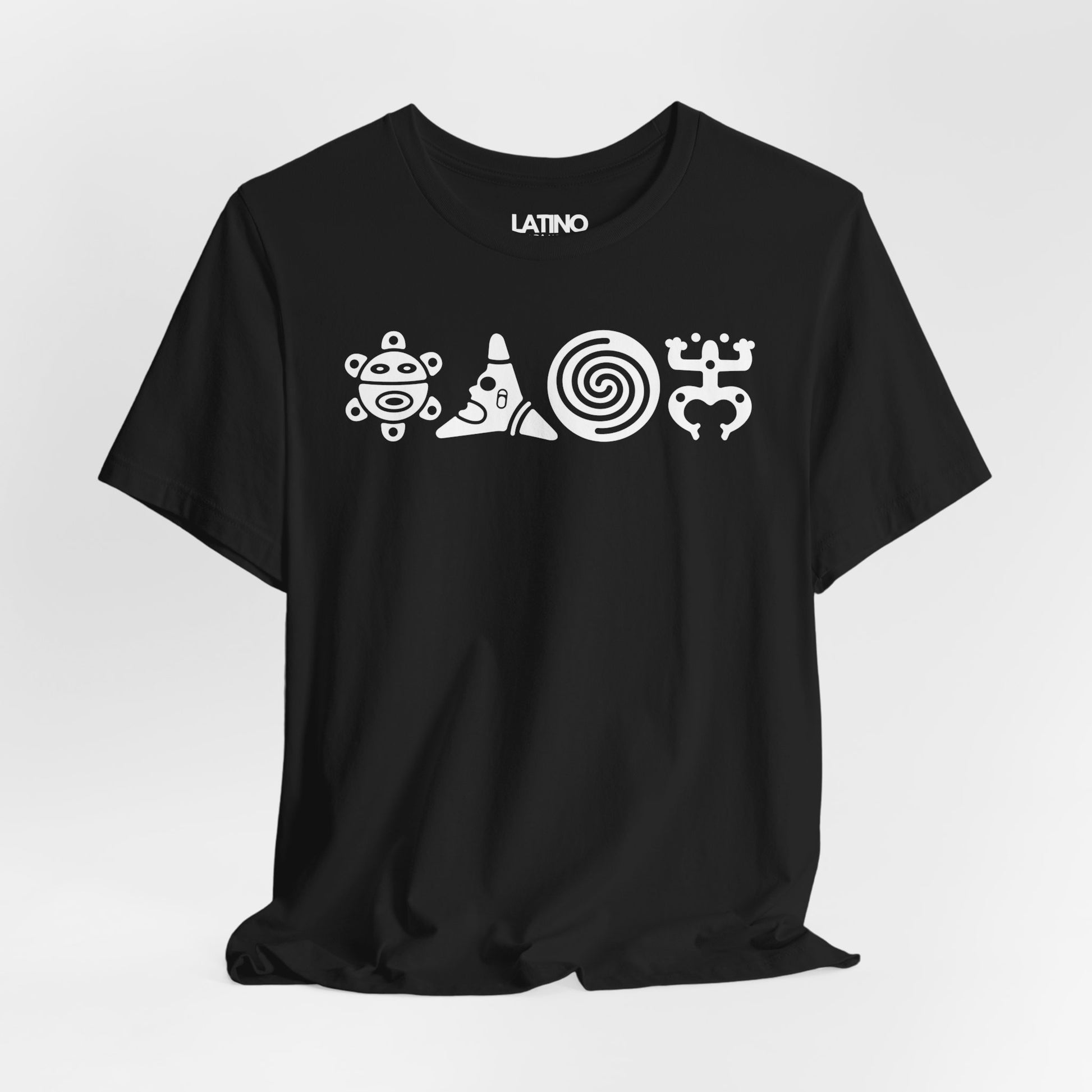 Close Up Taíno Symbols T-Shirt | Indigenous Caribbean Heritage T-Shirt. Latino In Da House 