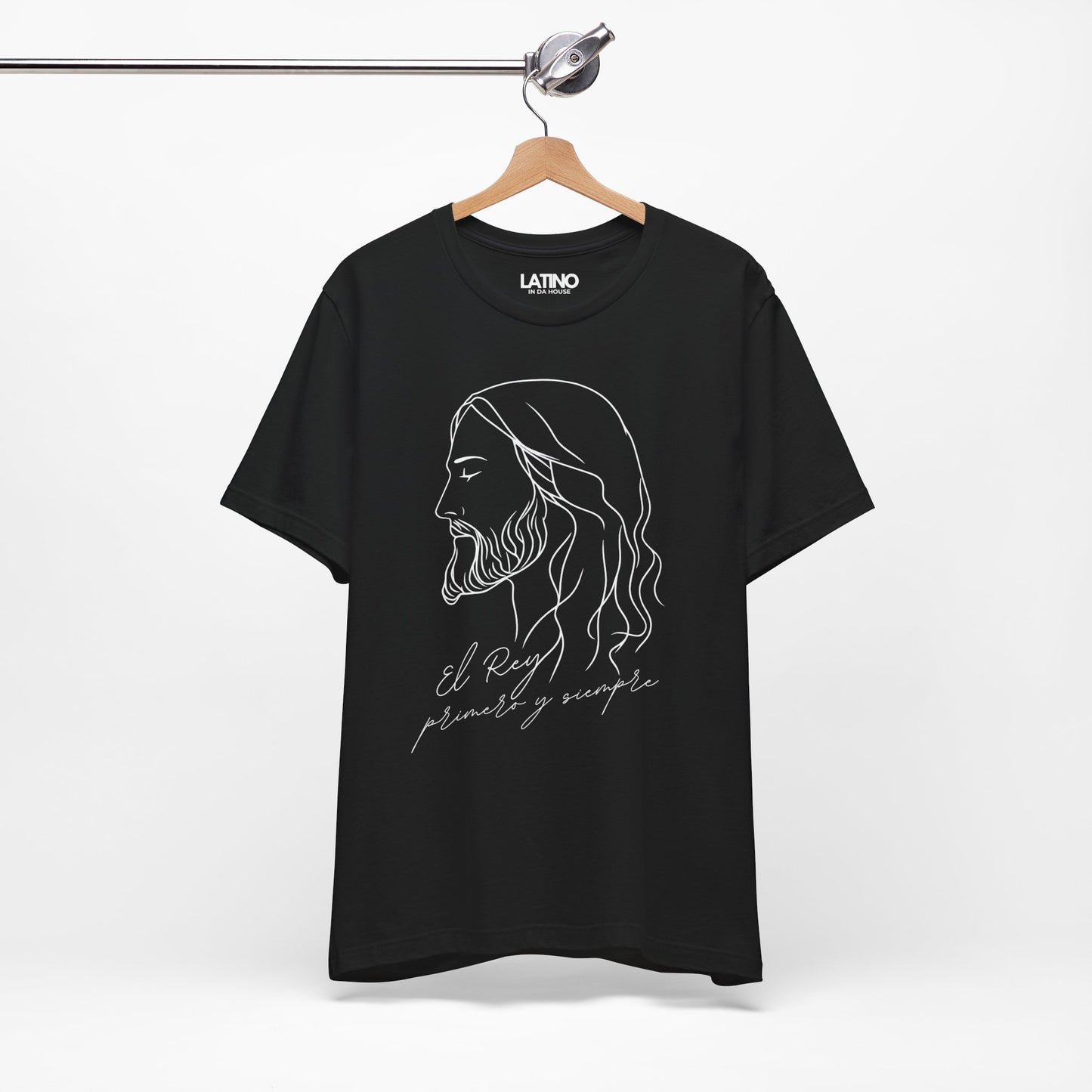 Latino In Da House hanging Tee El Rey
Primero y Siempre Faith T-Shirt in black