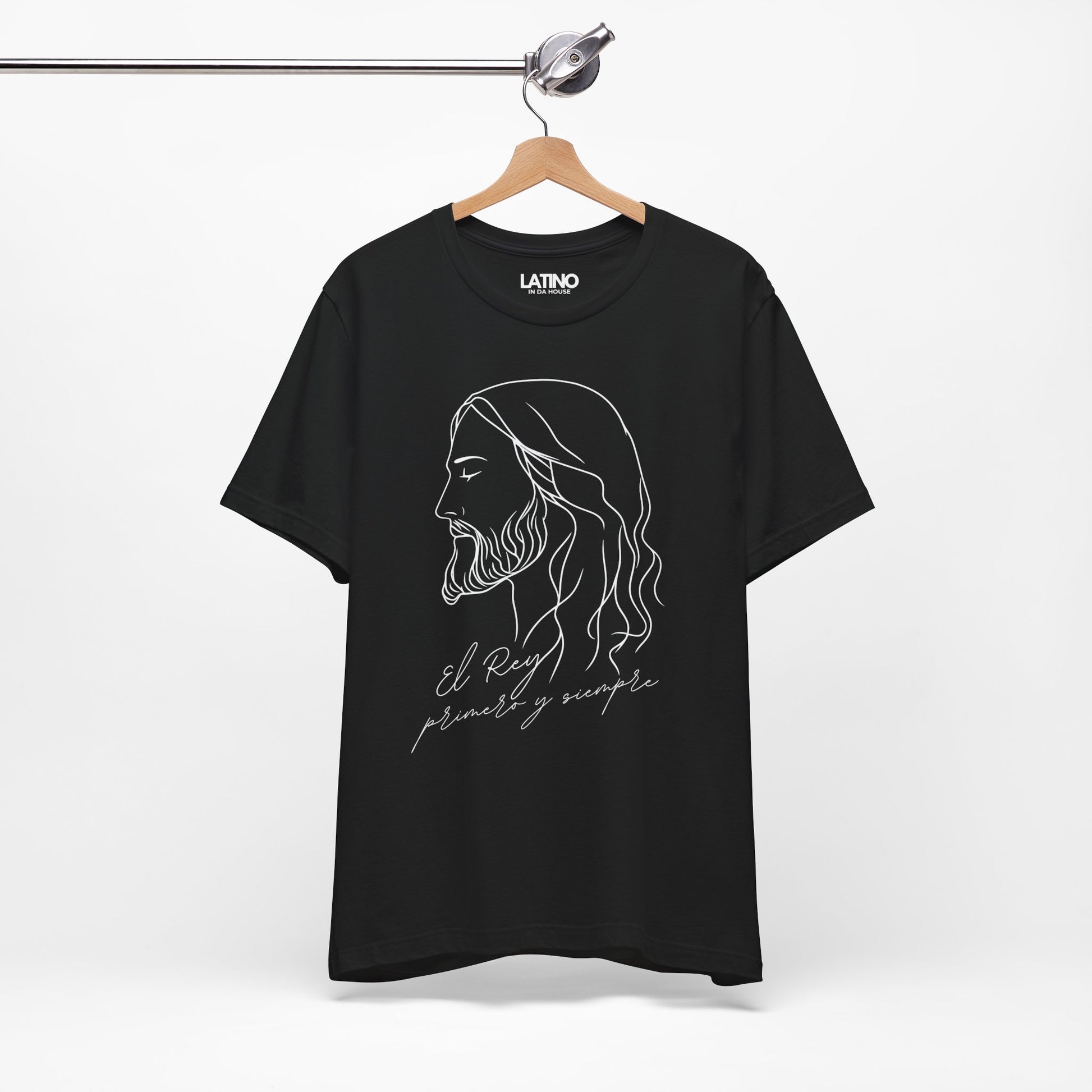 Latino In Da House hanging Tee El Rey
Primero y Siempre Faith T-Shirt in black