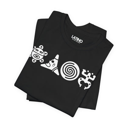 Folded Up Taíno Symbols T-Shirt | Indigenous Caribbean Heritage T-Shirt. Latino In Da House 