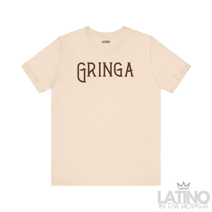 Soft Cream Gringa T-Shirt with bold gothic text – Latino In Da House
