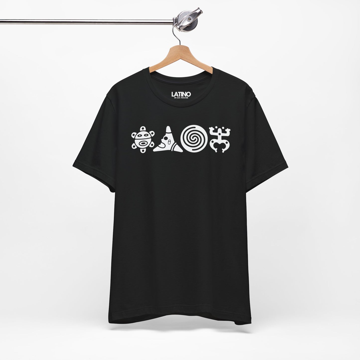 Hanged Up Taíno Symbols T-Shirt | Indigenous Caribbean Heritage T-Shirt. Latino In Da House 