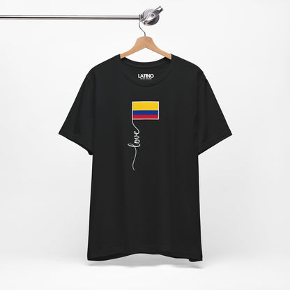 "Colombia Flag Love Script" T-Shirt