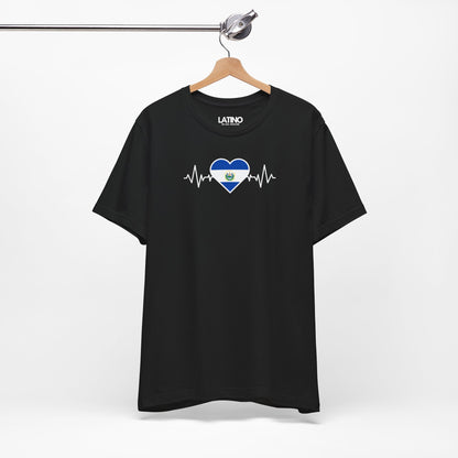 El Salvador Heart Flag Life-Line T-Shirt