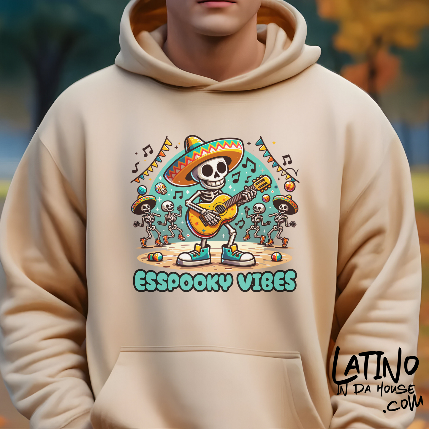 "Esspooky Vibes" Skeleton Hoodie