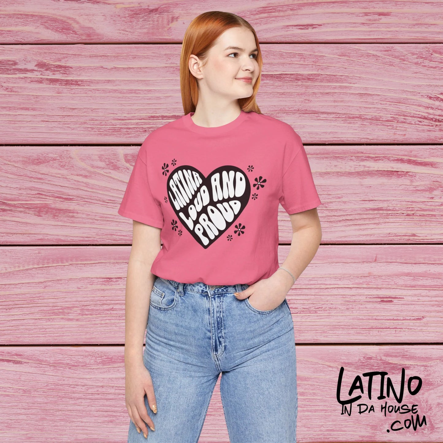 "Latina Loud and Proud" Retro Heart T-Shirt