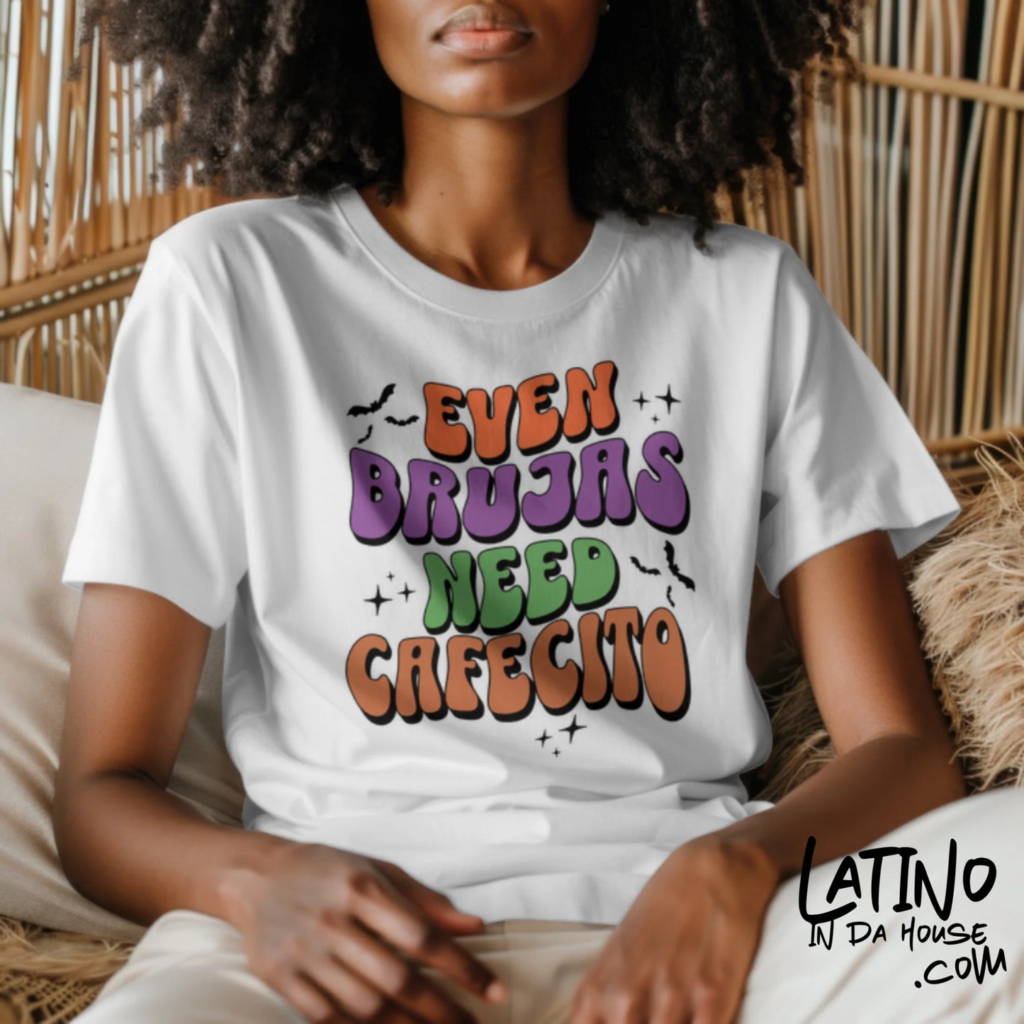 "Even Brujas Need Cafecito" Latina T-Shirt