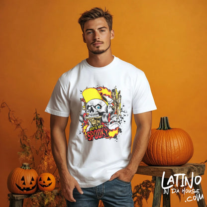 "Let's Get Spooky" Skater Skull T-Shirt