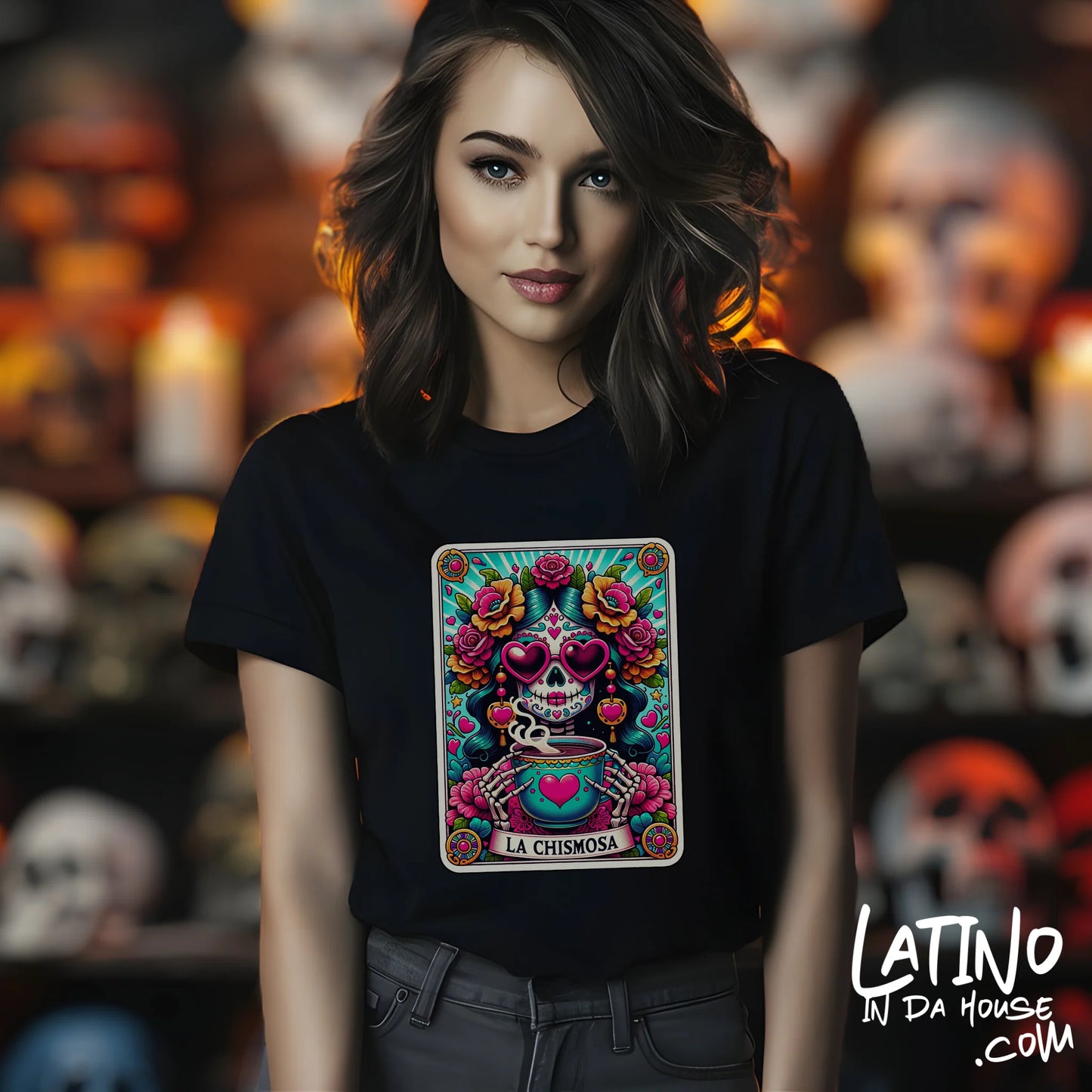 "La Chismosa Tarot Card" T-Shirt