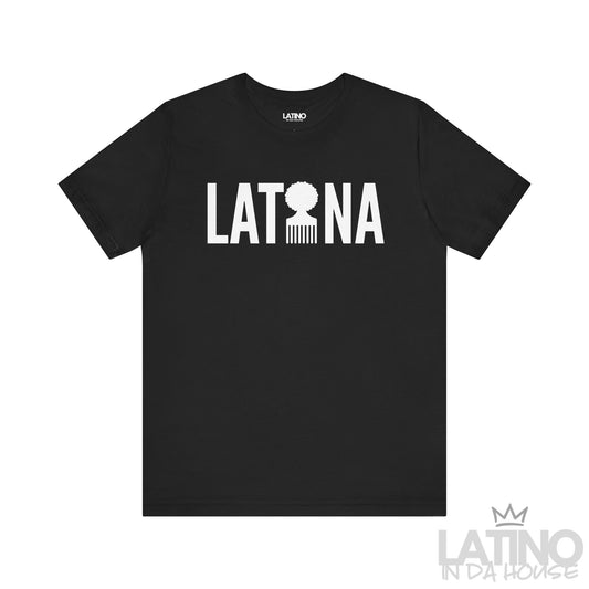 Black Latina T-shirt with afro pick design – Latino In Da House