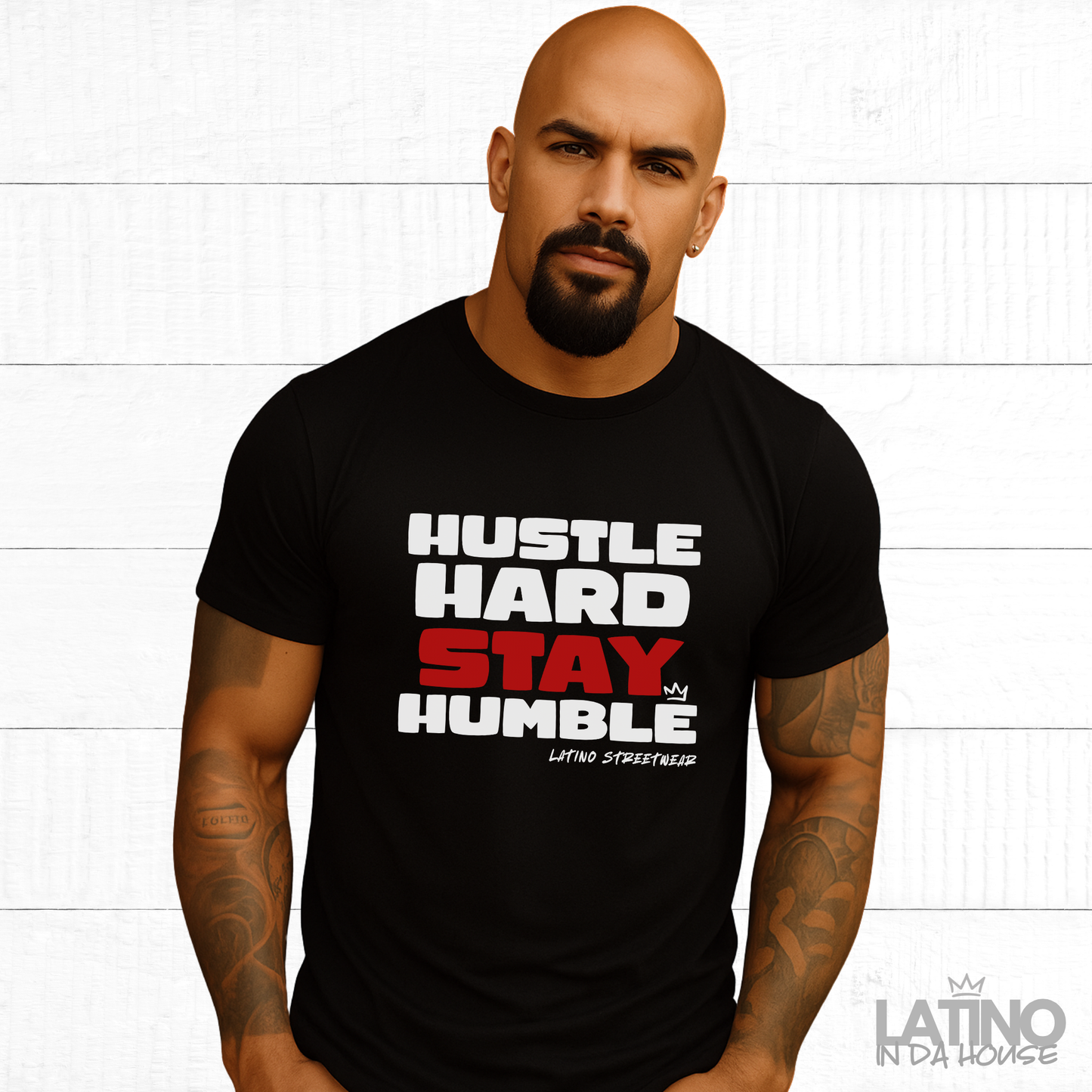 “Hustle Hard Stay Humble” T-Shirt | Latino