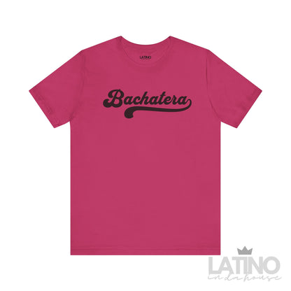 Bachatera Script T-Shirt in Hot Pink with Black lettering Latino In Da House 