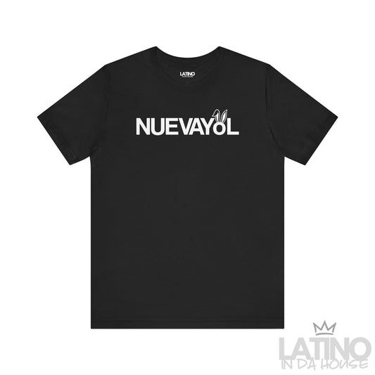 Latino NUEVAYoL T-Shirt in Black with bunny ears. Latino In Da House