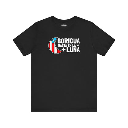 Boricua Hasta en la Luna 1-Shirt in Black
- PR flag moon and stars design. Latino
In Da House