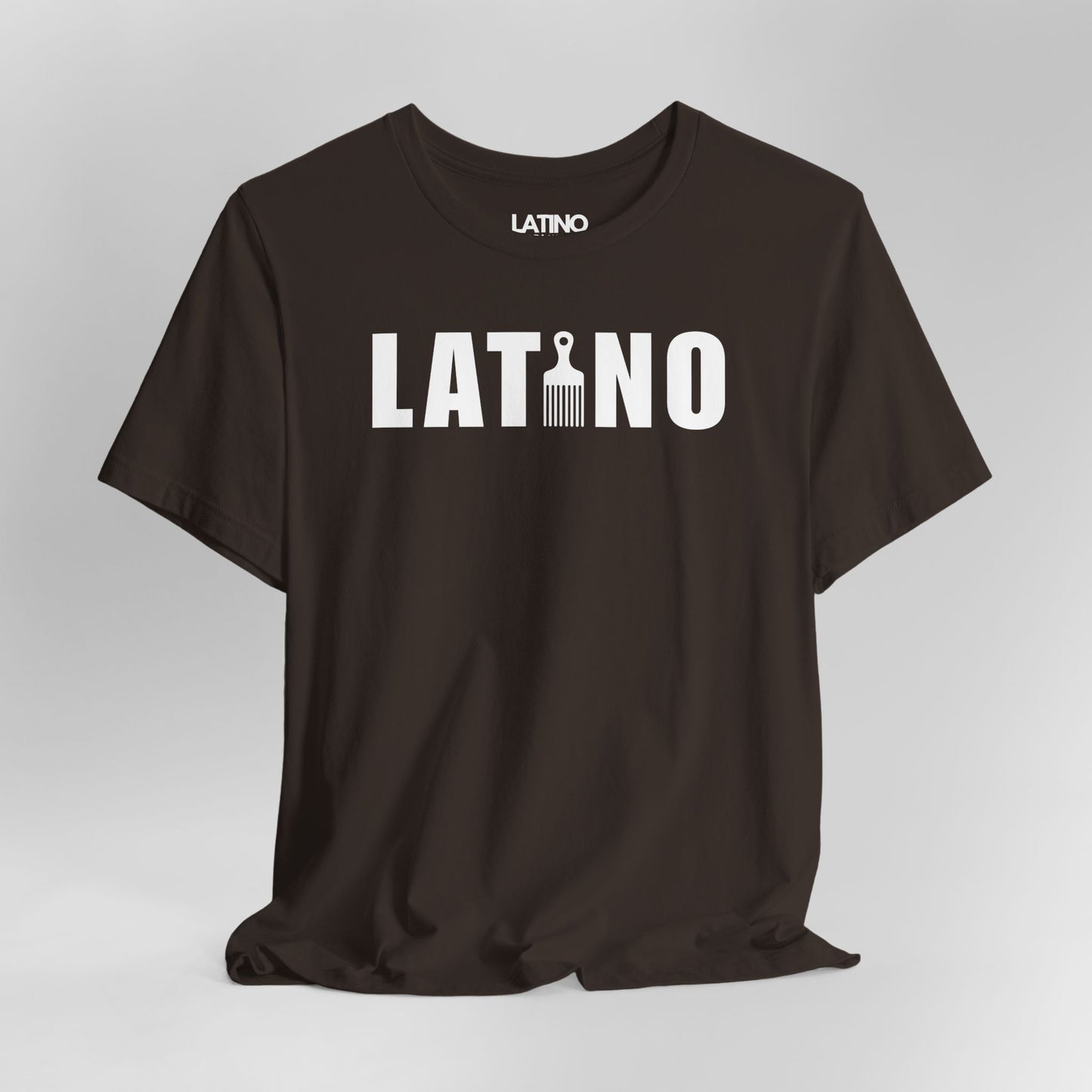 Close Up Brown AFRO LATINO Graphic
Tee featuring cultural pick comb design.
Latino In Da House