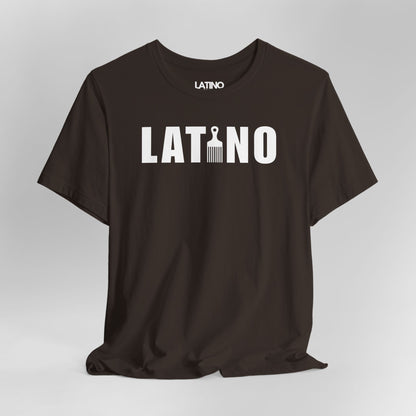 Close Up Brown AFRO LATINO Graphic
Tee featuring cultural pick comb design.
Latino In Da House