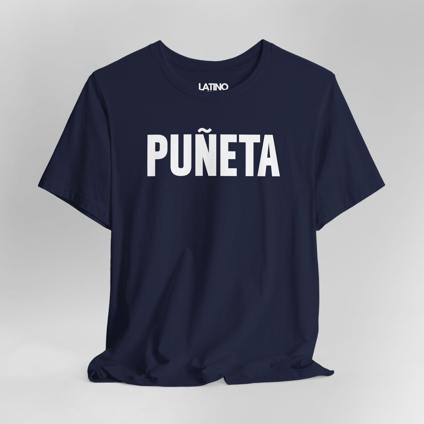 Close Up Navy Blue "PUNETA" T-Shirt -
Puerto Rican Pride Tee. Latino In Da
House