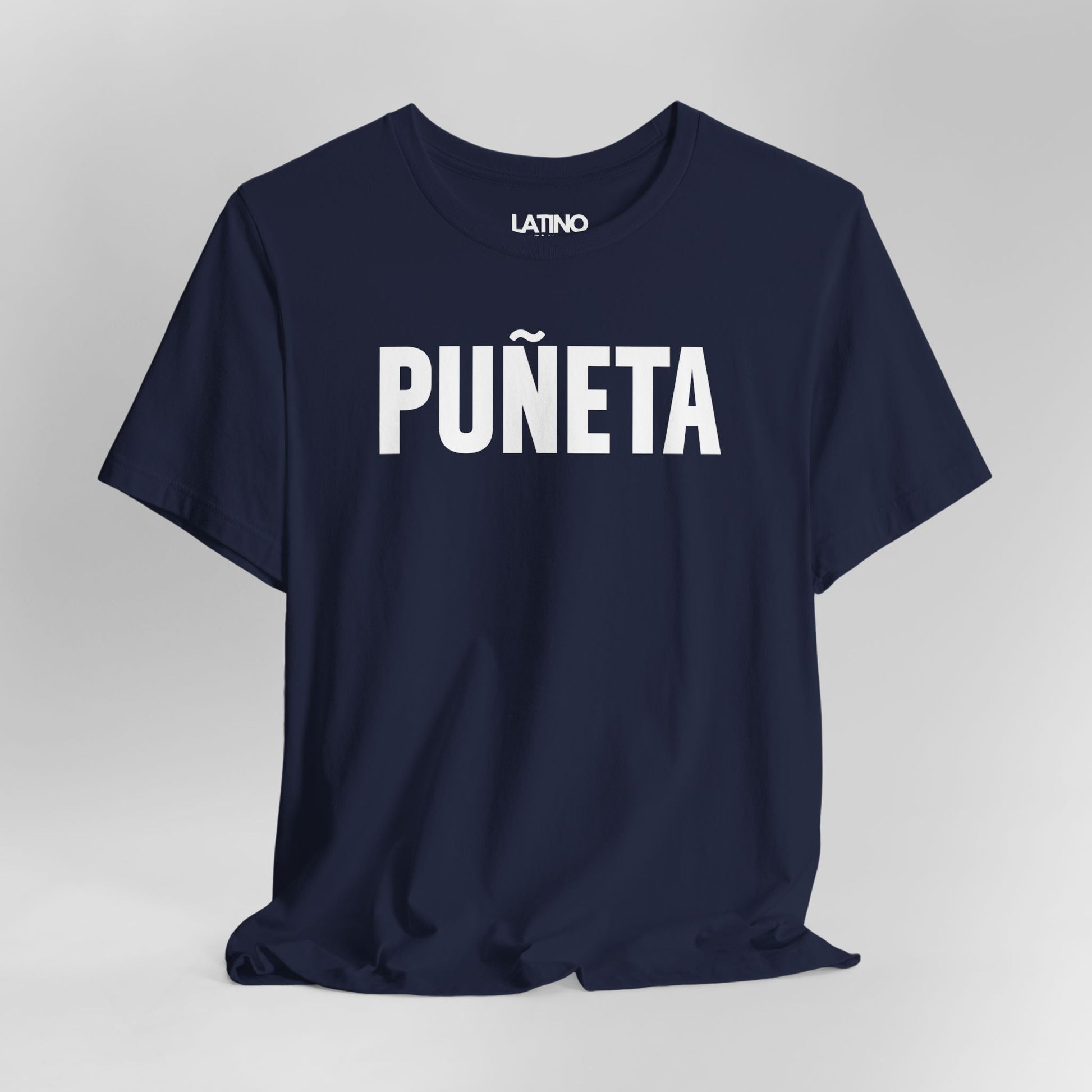 Close Up Navy Blue "PUNETA" T-Shirt -
Puerto Rican Pride Tee. Latino In Da
House