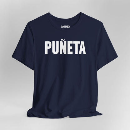 Close Up Navy Blue "PUNETA" T-Shirt -
Puerto Rican Pride Tee. Latino In Da
House