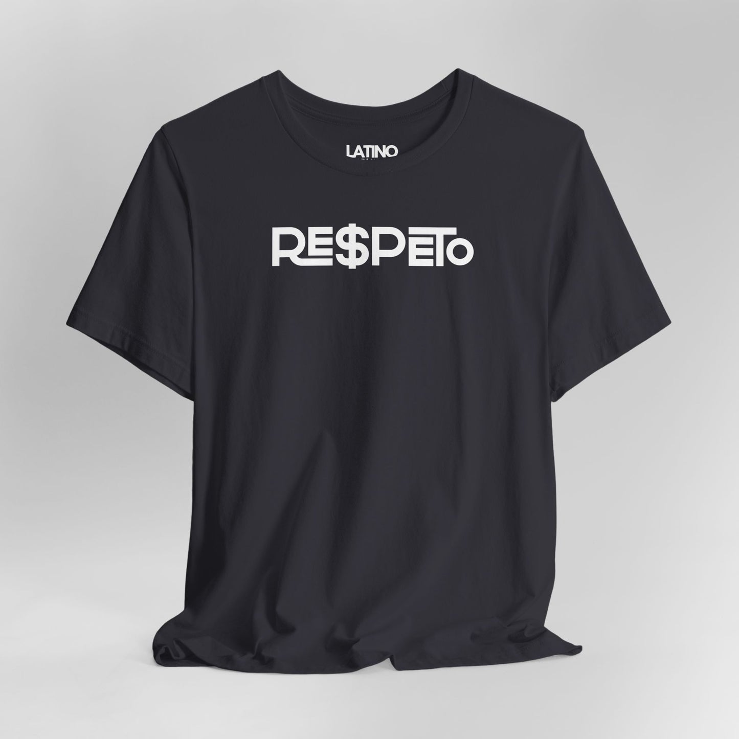 Close Up RE$PETO T-Shirt in Dark Grey - bold Latino Power design by Latino In Da
House