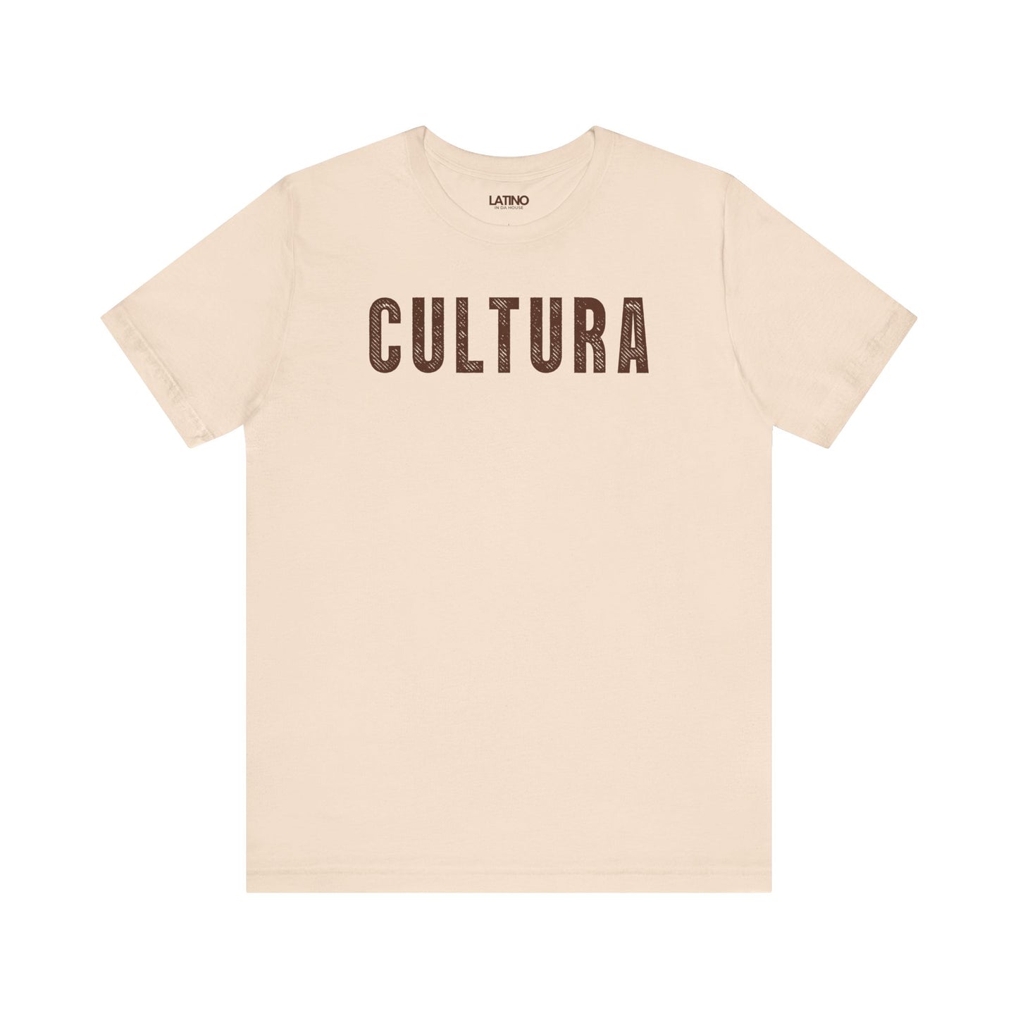 Soft Cream Cultura Latino distressed black tee. Latino In Da House