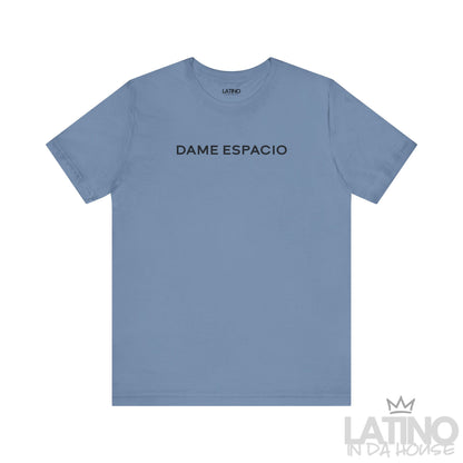 Dame Espacio T-Shirt in Steel Blue – cool and relaxed Latino shirt. Latino In Da House 