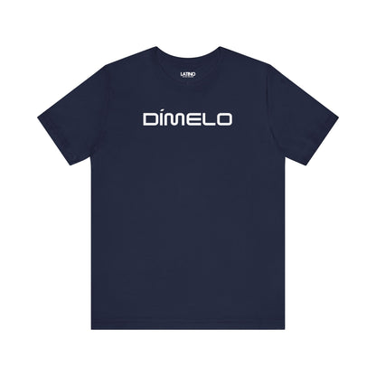 Navy Blue Dimelo t-shirt bold Latino streetwear graphic tee minimalist design
Latino In Da House
