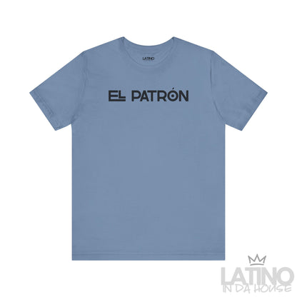 Steel Blue “El Patrón” Latino Lifestyle T-Shirt – sleek and powerful. Latino In Da House 