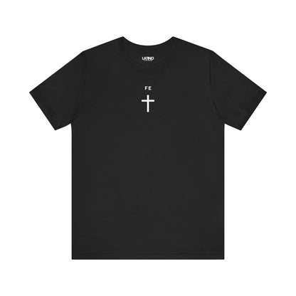 Fe Cross Faith Latino Black Minimalist Black T-Shirt. Latino In Da House 