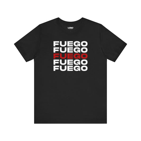 Fuego Latino Heat Black T-Shirt. Latino In Da House