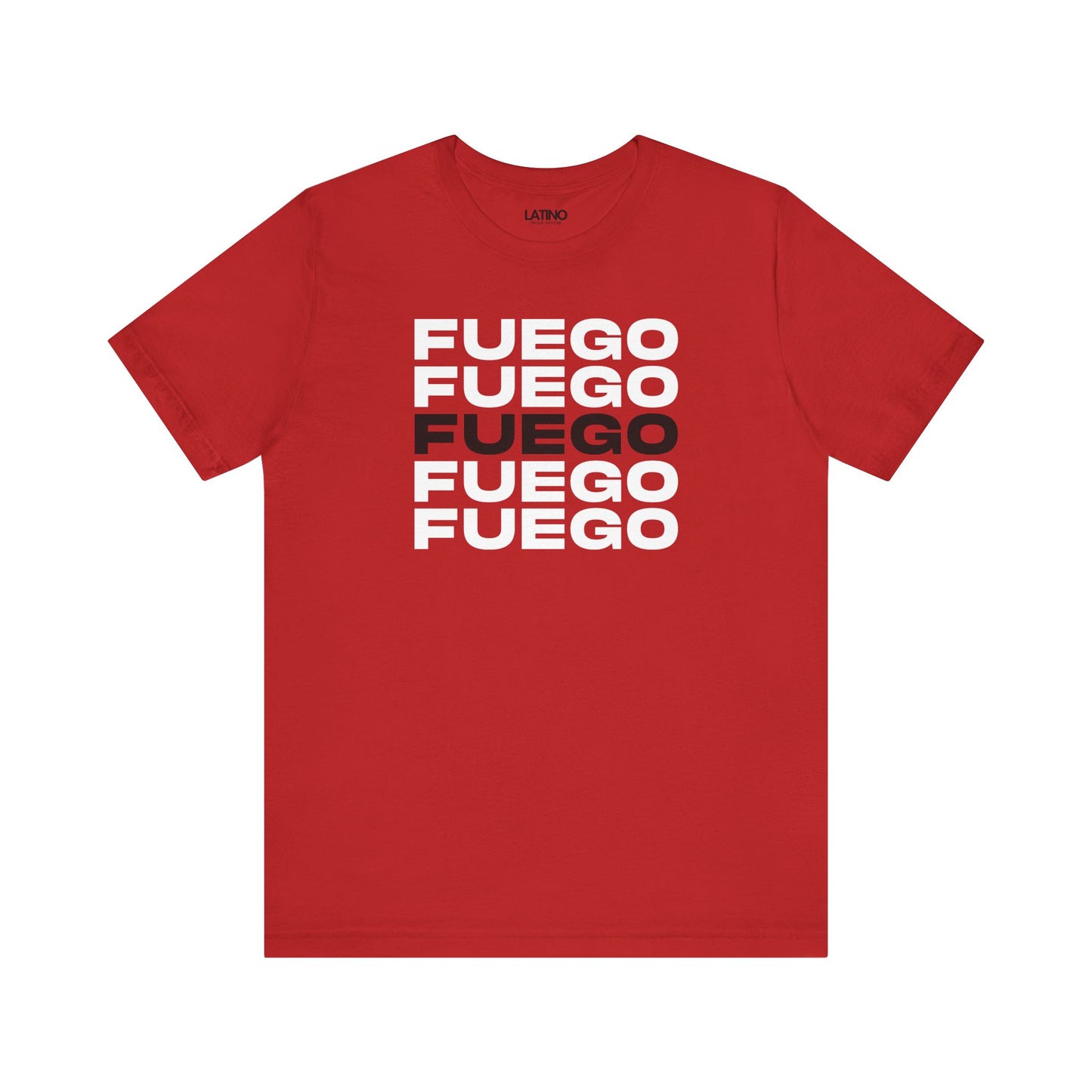 Fuego Latino Heat Red T-Shirt. Latino In Da House