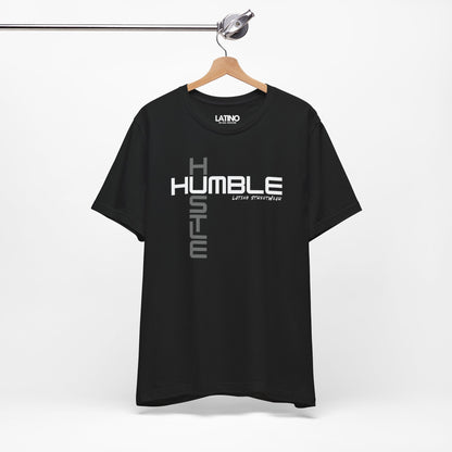 Hanger Black "HUMBLE HUSTLE" Tee - minimalist street style. Latino In Da House