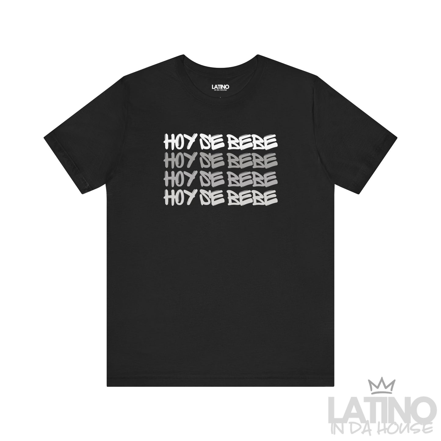 Hoy Se Bebe T-Shirt in Black – bold fiesta design by Latino In Da House