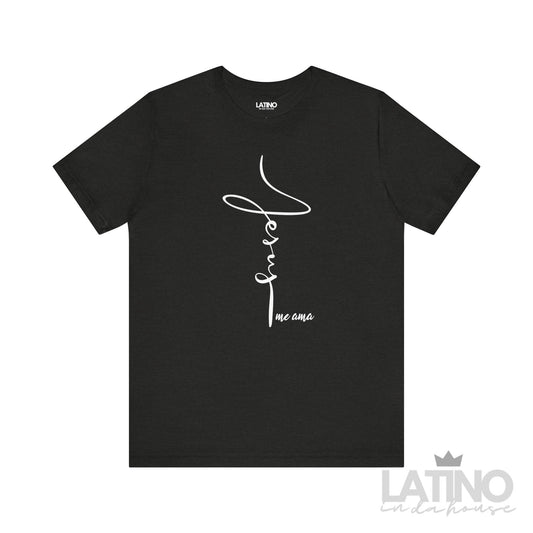 Jesus Me Ama Faith T-Shirt in black heather – Latino In Da House