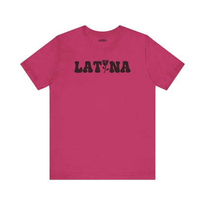 Latina Flor berry hot pink t-shirt. Latino In Da House
