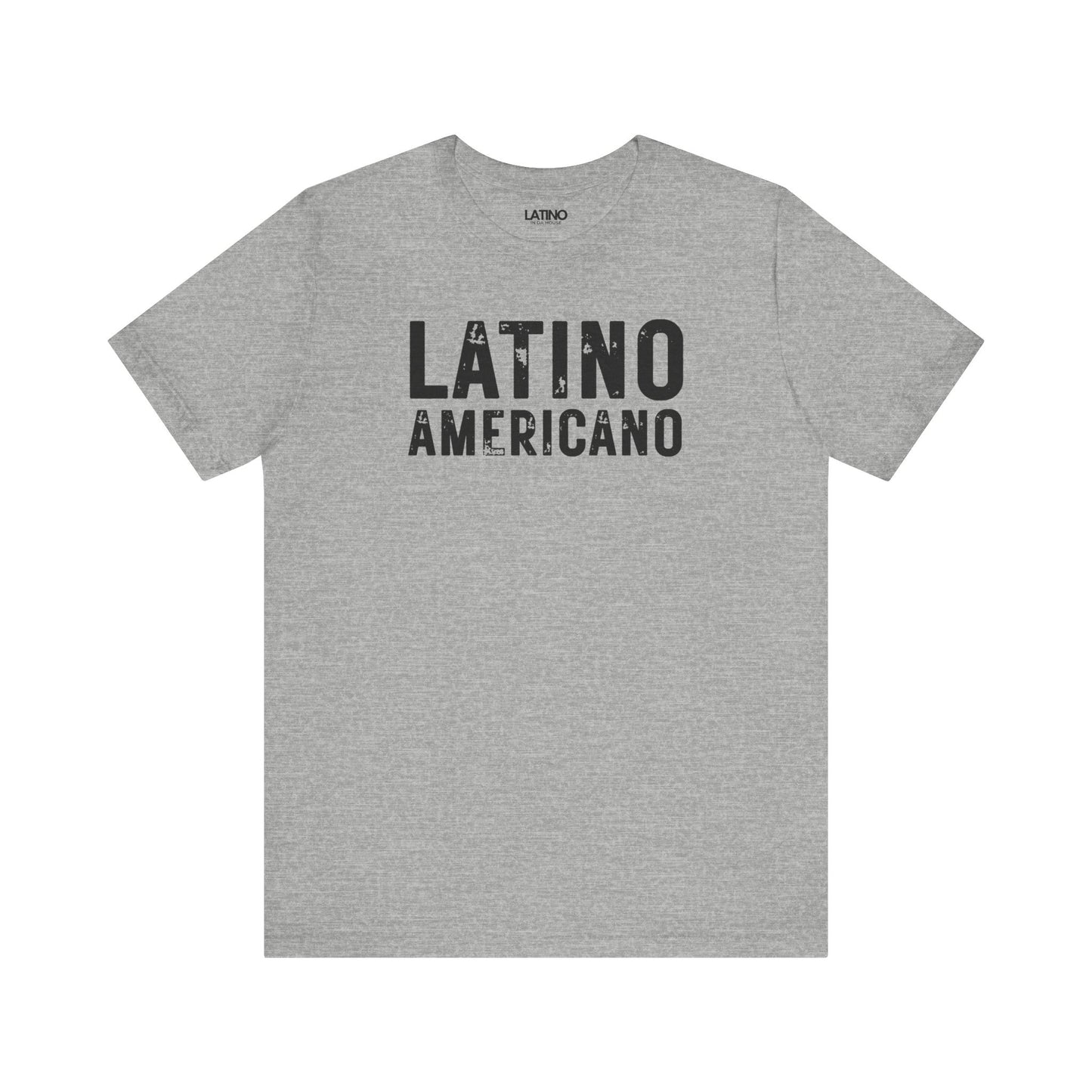 Latino Americano distressed heather grey t-shirt. Latino In Da House