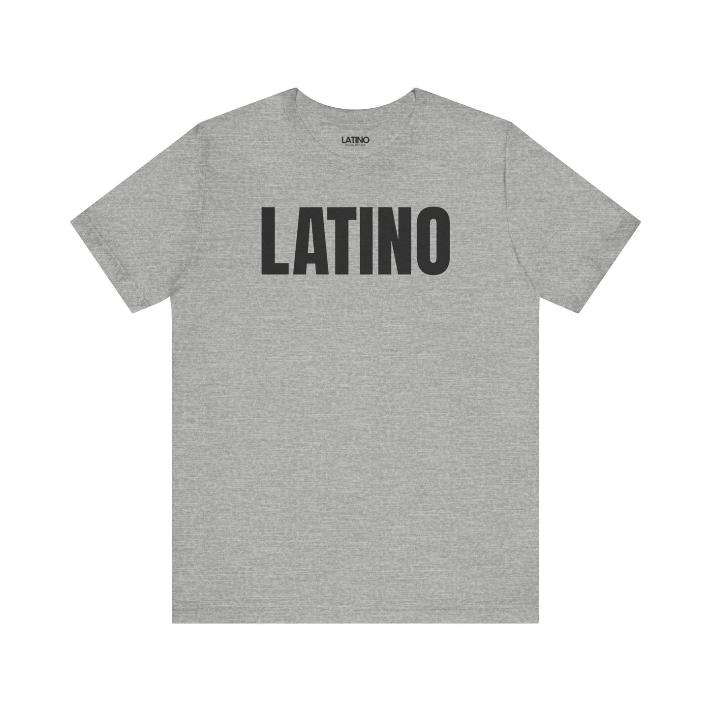 Latino Classic T-Shirt in heather grey with bold black text - Latino In Da House