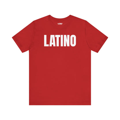 Latino Classic T-Shirt in red with bold white text - Latino In Da House