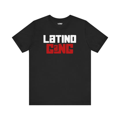 Latino Gang T-Shirt in black with bold white and red street-style lettering. Latino
In Da House