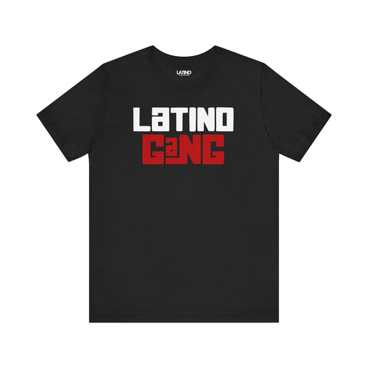 Latino Gang T-Shirt in black with bold white and red street-style lettering. Latino
In Da House