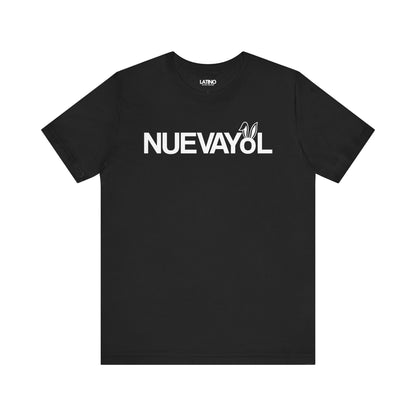 NUEVAYoL New York inspired T-Shirt in white bold text on black tee. Latino In Da House 
