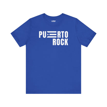Puerto Rock Flag, Puerto Rico Pride Blue T-Shirt. Latino In Da House