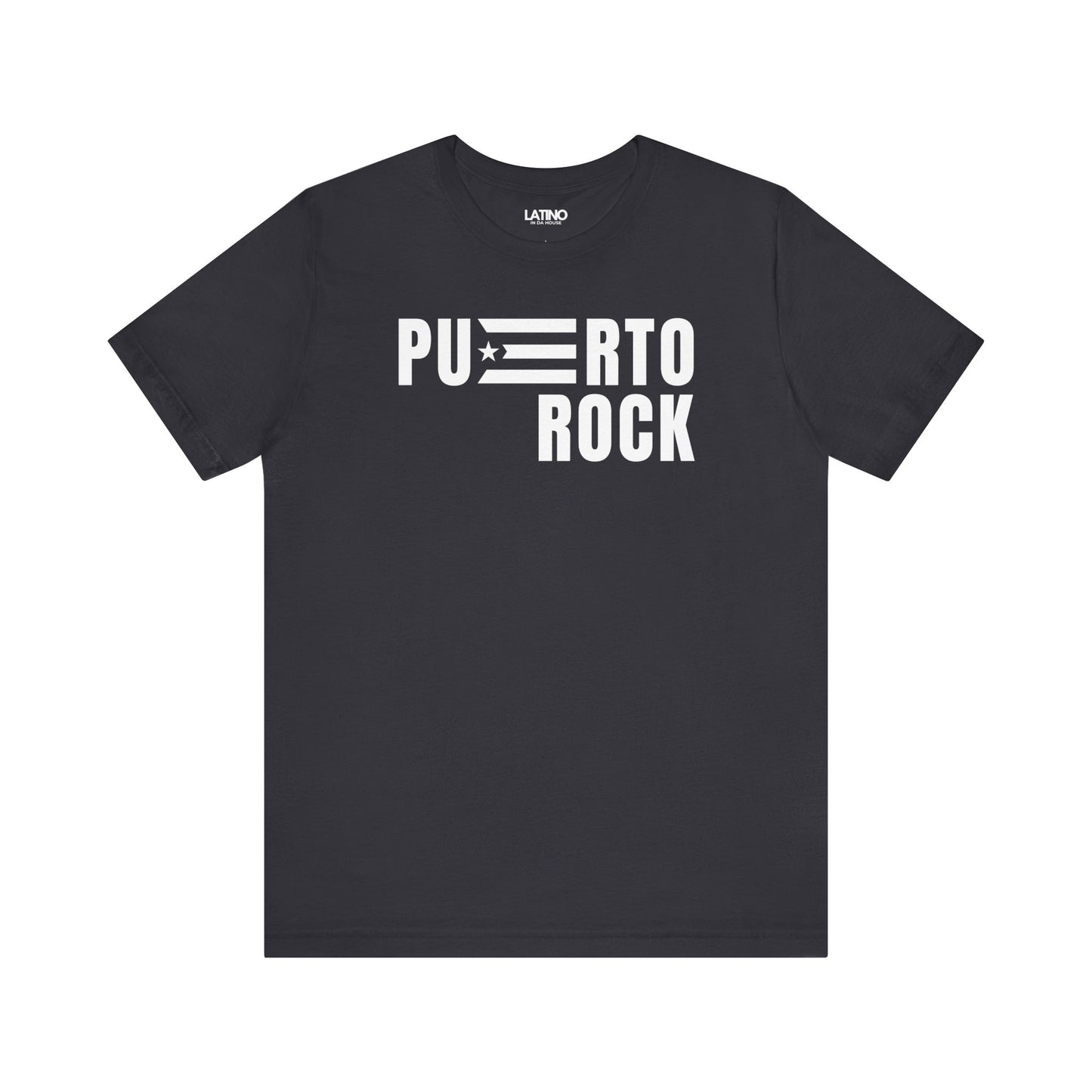 Puerto Rock Flag, Puerto Rico Pride Dark Grey T-Shirt. Latino In Da House