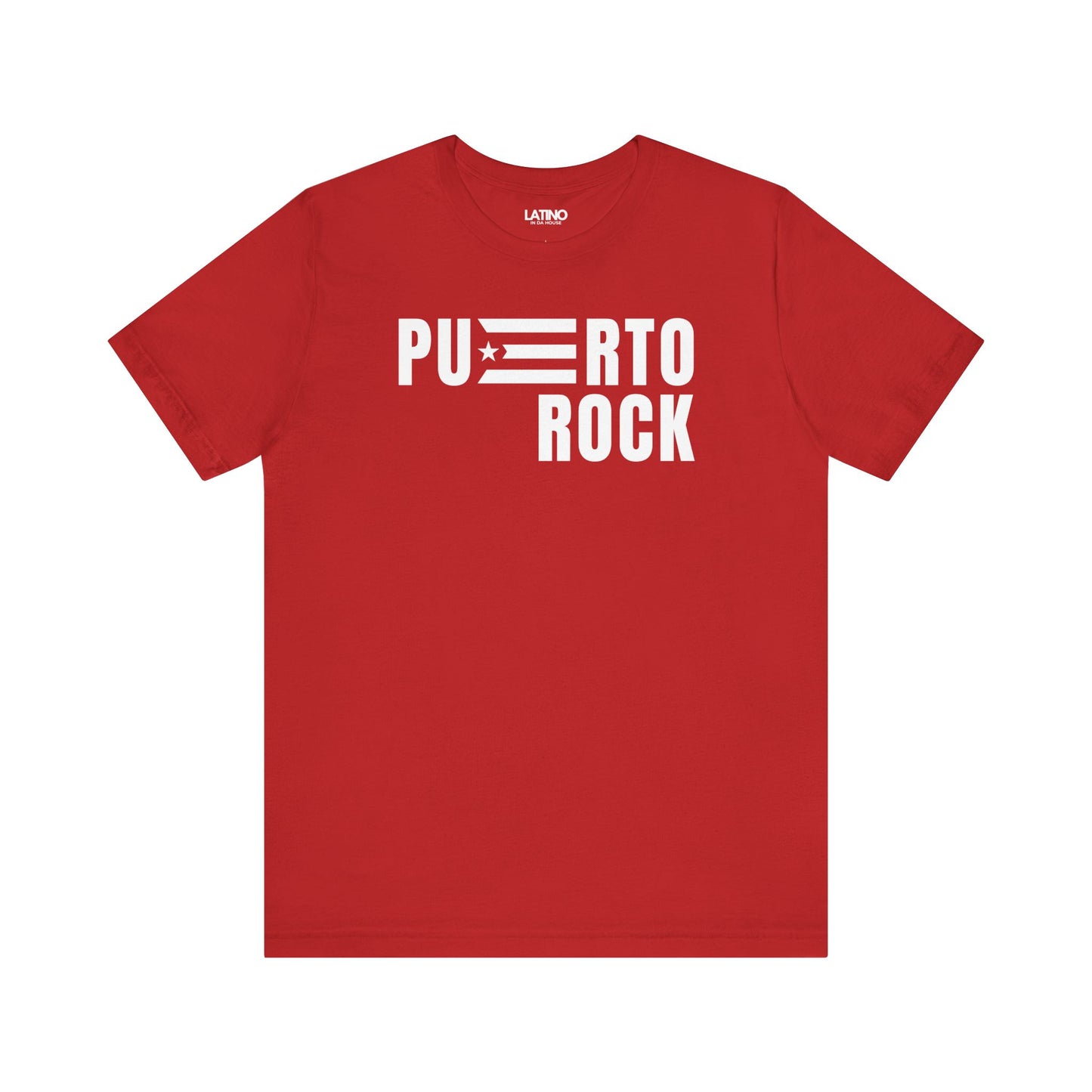 Puerto Rock Flag, Puerto Rico Pride Red T-Shirt. Latino In Da House