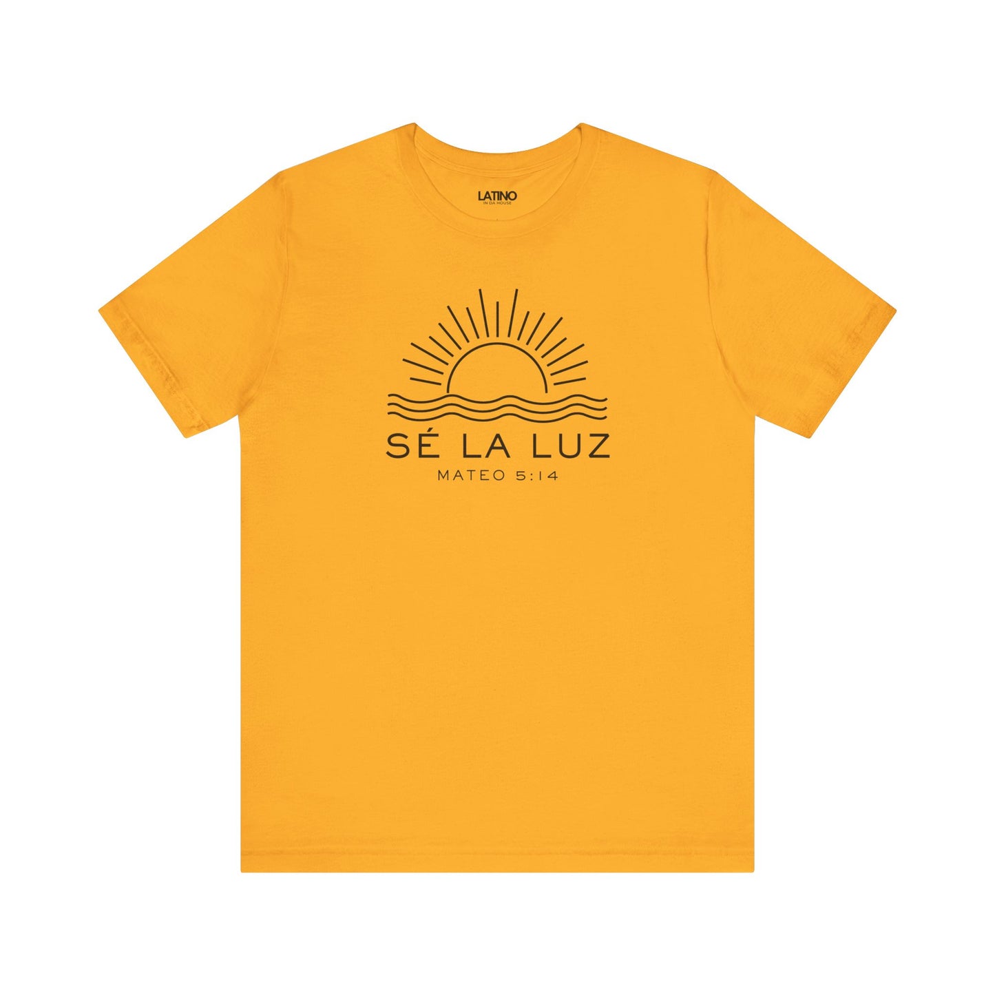 Se La Luz Faith gold t-shirt. Latino In Da House 