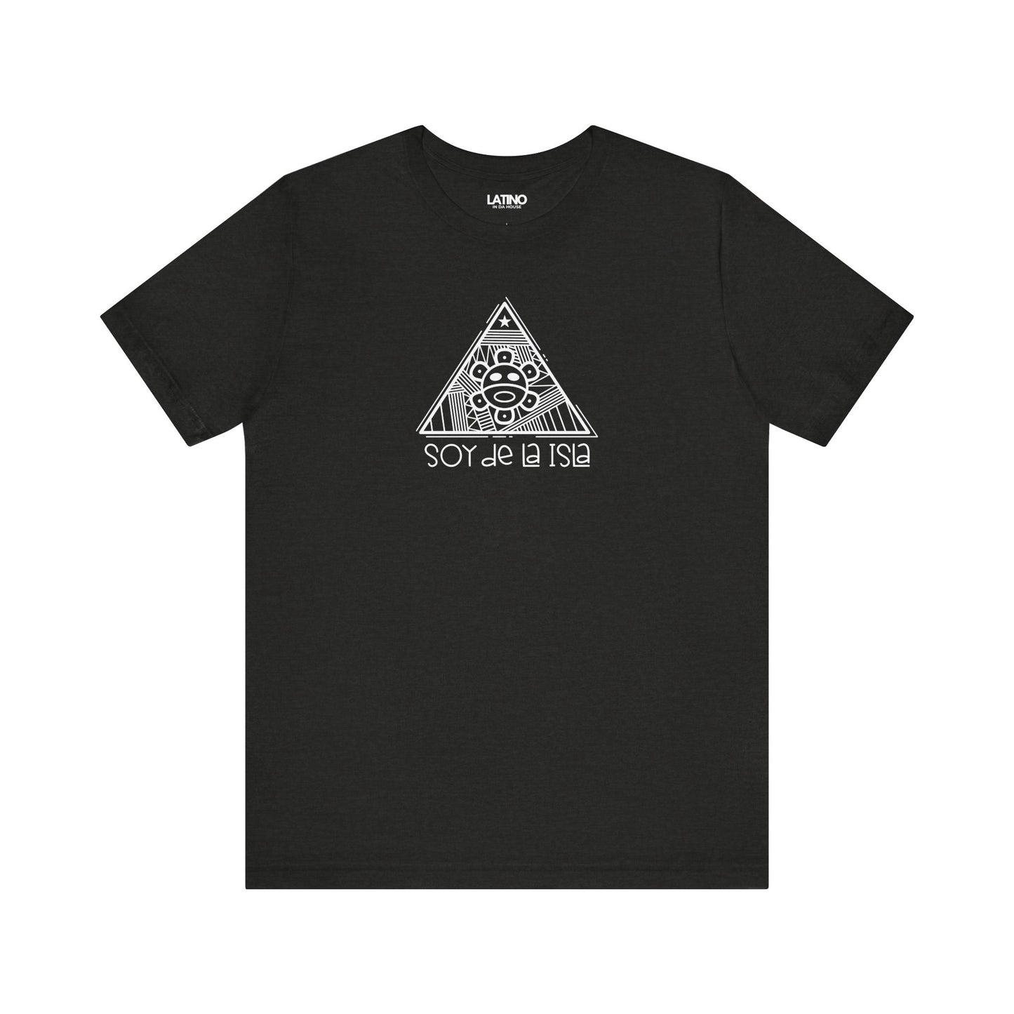 Soy De La Isla Taino Black Heather T-Shirt. Latino In Da House 