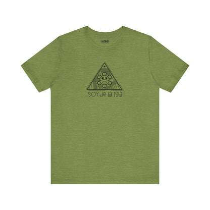 Soy De La Isla Taino Green Heather T-Shirt. Latino In Da House 