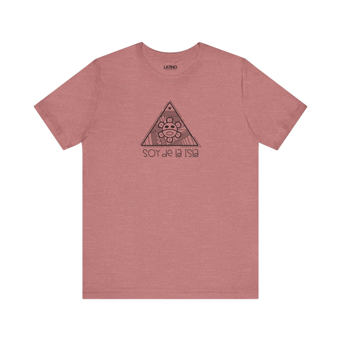 Soy De La Isla Taino Muave Heather T-Shirt. Latino In Da House 
