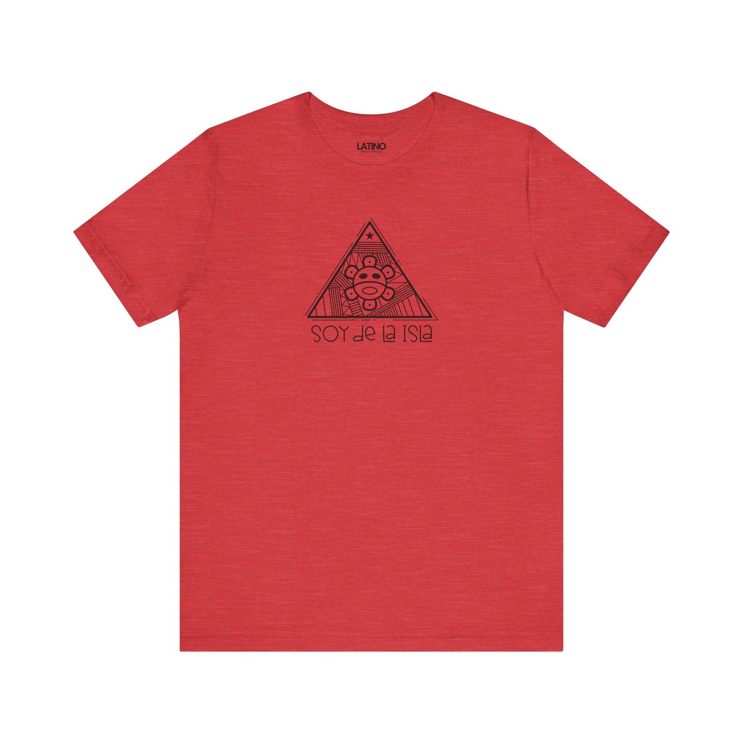 Soy De La Isla Taino Red Heather T-Shirt. Latino In Da House 